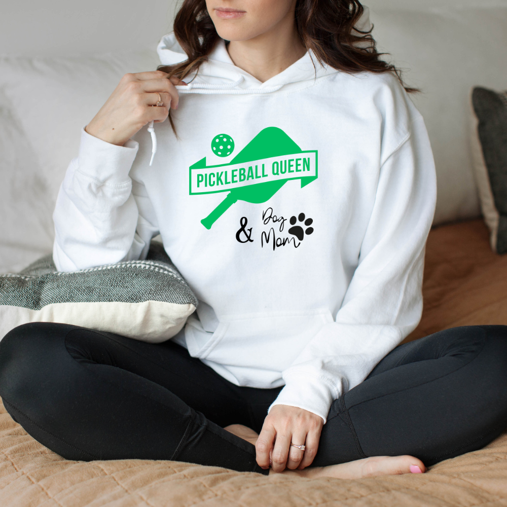 PickleBall Queen and Dog Mom Hoodie